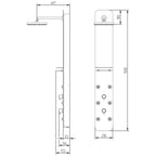HSK Softcube Duschpaneel Kopfbrause flach und rund 30 cm - verspiegelt edelstahl poliert