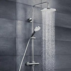HSK Shower-Set Modell RS 100 Thermostat - Kopfbrause flach - rund 25 cm - chrom