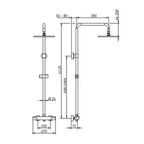 HSK Shower-Set Modell RS 100 Thermostat - Kopfbrause flach - rund 25 cm - chrom