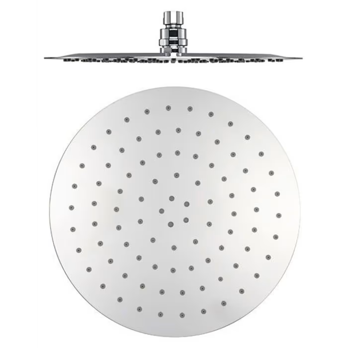 HSK Shower-Set Modell RS 200 Thermostat für Badewanne mit Kopfbrause superflach und rund 25 cm