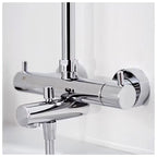 HSK Shower-Set Modell RS 200 Thermostat für Badewanne mit Kopfbrause flach und rund 30 cm