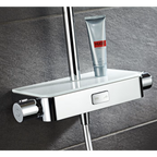 HSK RS Softcube Shower-Set AquaSwitch mit Thermostat und Kopfbrause 30 x 20 cm - weiß