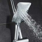 HSK RS Softcube Shower-Set AquaSwitch mit Einhebelmischer und Kopfbrause 30 x 20 cm - schwarz