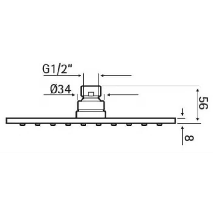 HSK Kopfbrause flach und eckig 30 x 30 cm