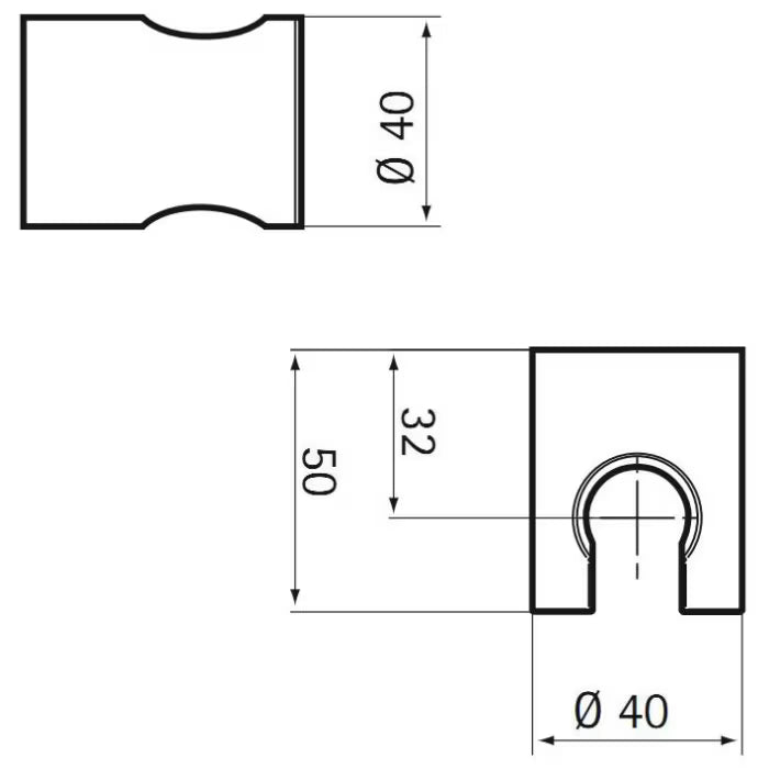 HSK Wandbrausehalter rund - Chrom