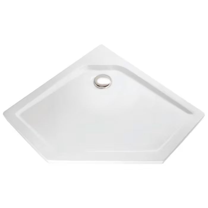 HSK Fünfeck-Duschwanne super-flach 100 x 100 cm mit Antislip