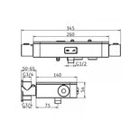 HSK AquaSwitch Unterputz Thermostat rund mit 2 Abgängen und Glasablage -chrom/weiß