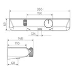 HSK AquaXPro Duschthermostat Aufputz - gunmetal gebürstet
