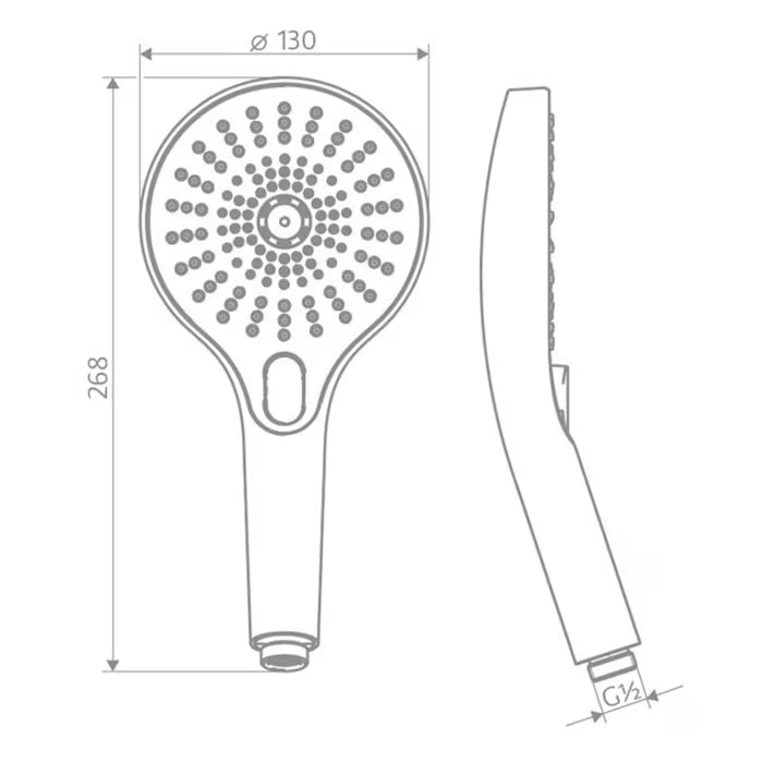 HSK Design-Handbrause AquaXPro - gunmetal gebürstet
