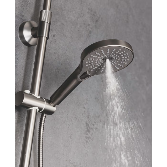 HSK Design-Handbrause AquaXPro mit Brauseschlauch - gunmetal gebürstet