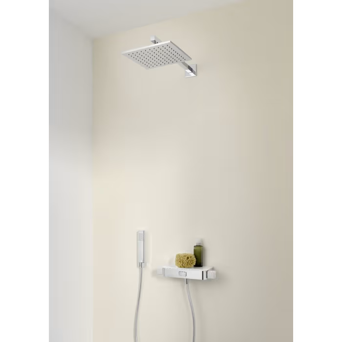 HSK Design-Handbrause eckig mit Brauseschlauch und Halterung