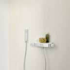 HSK Design-Handbrause eckig mit Brauseschlauch und Halterung