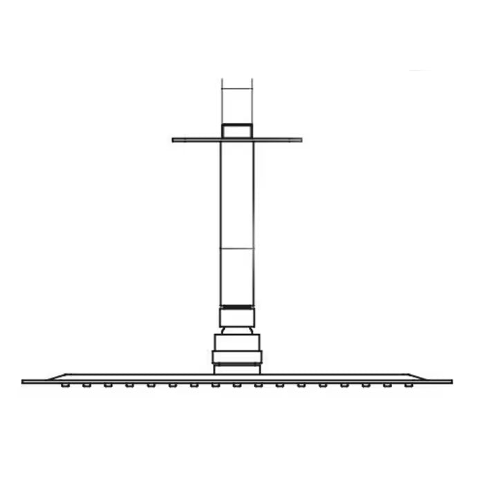 HSK Softcube Deckenarm mit Kopfbrause superflach 30 x 20 cm