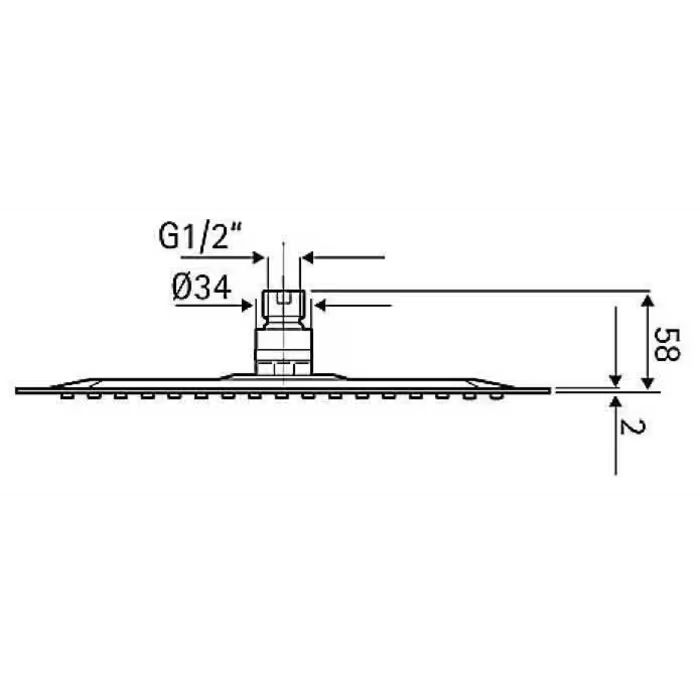 HSK Softcube Wandarm gerade mit Kopfbrause superflach 30 x 20 cm