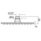 HSK Wandarm gerade mit Kopfbrause eckig 25 x 25 cm