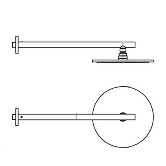 HSK Wandarm gerade mit Kopfbrause rund 25 cm