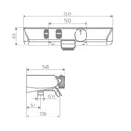 HSK AquaXPro Badewannenthermostat Aufputz - chrom
