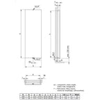 HSK Atelier Line Badheizkörper 60,8 x 180,6 cm Mittelanschluss - Anthrazit
