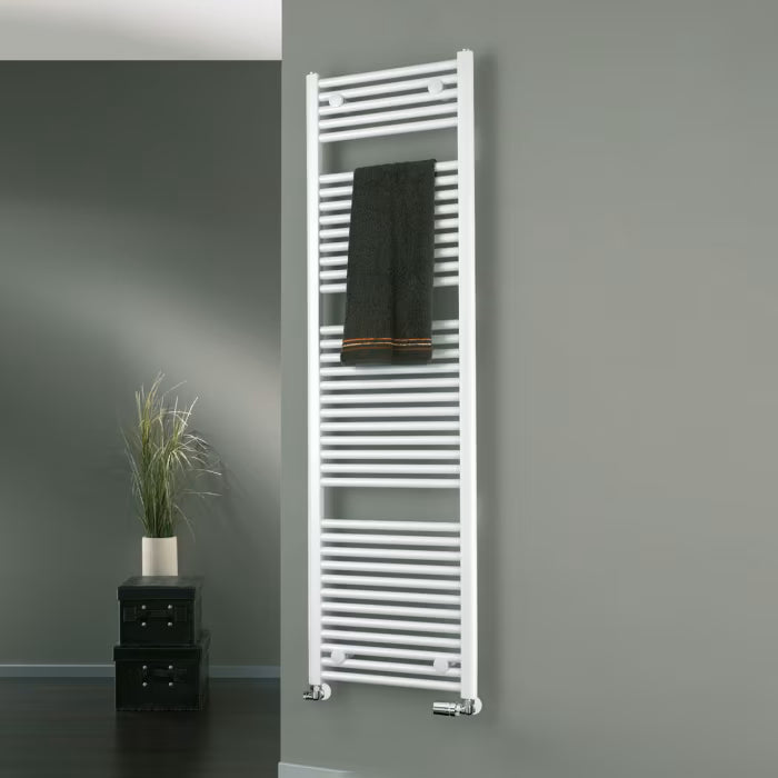 HSK Line Badheizkörper 75 x 177,5 cm mit Anschluss links und rechts unten und Antikorrosionsschutzschicht - Silber