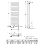 HSK Line Aero Badheizkörper 50 x 180 cm - Anthrazit