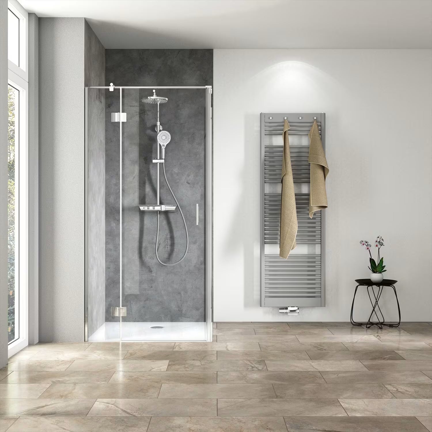 HSK Line Pro Designheizkörper 60 x 121,5 cm mit Antikorrosionsschutzschicht - Sandstein