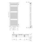 HSK Line Pro Designheizkörper 60 x 121,5 cm mit Antikorrosionsschutzschicht - Anthrazit