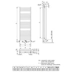 HSK Line Two Badheizkörper 60 x 177 cm - Anthrazit