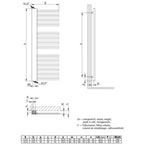 HSK Softcube Plus Badheizkörper 61 x 121 cm links offen - Anthrazit