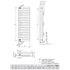 HSK Yenga Plus Badheizkörper 60 x 174 cm - Graphit-Schwarz