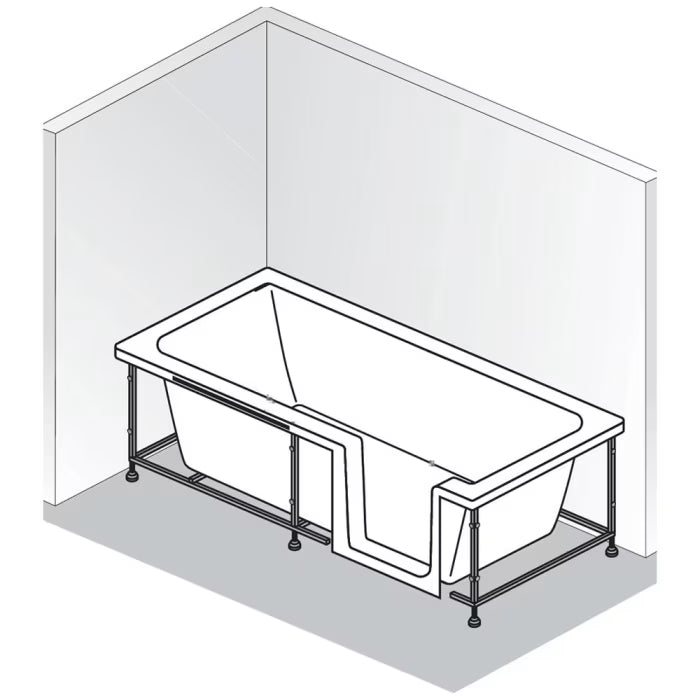 HSK Dusch-Badewanne Dobla 160 cm Einstieg rechts mit Antislip