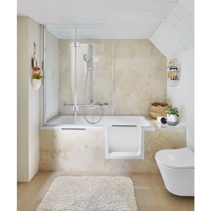 HSK Dusch-Badewanne Dobla 160 cm Einstieg rechts mit Antislip