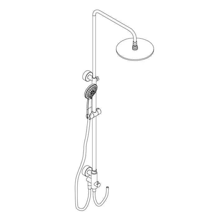 HSK Shower-Set Modell RS 200 Universal Kopfbrause superflach und rund 25 cm
