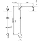 HSK Shower-Set Modell RS 200 Universal Kopfbrause superflach und rund 25 cm