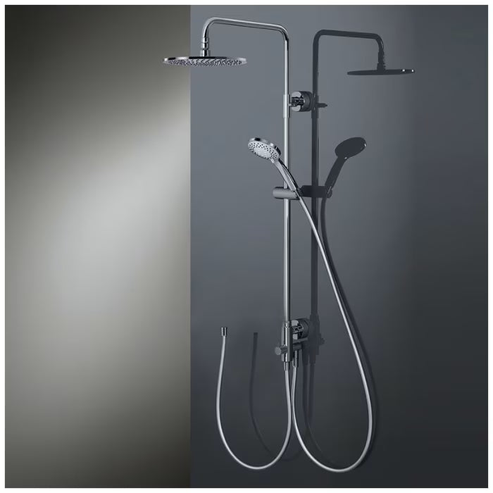 HSK Shower-Set Modell RS 200 Universal Kopfbrause superflach und rund 25 cm