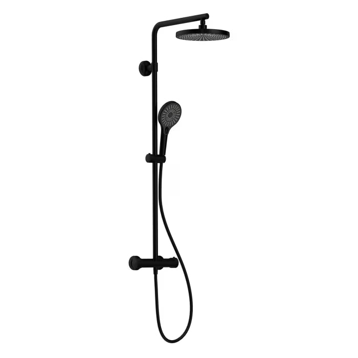 HSK AquaXPro 100 Thermostat mit Shower-Set 25 cm - schwarz matt