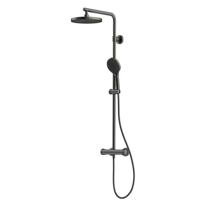 HSK AquaXPro 100 Thermostat mit Shower-Set 25 cm - gunmetal gebürstet