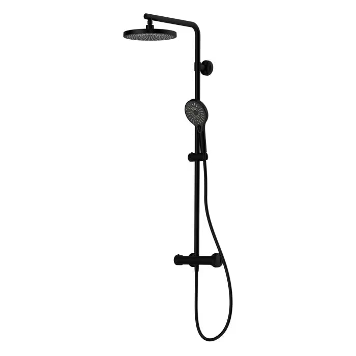HSK AquaXPro 100 Thermostat mit Shower-Set 25 cm - schwarz matt