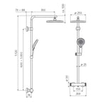 HSK AquaXPro 100 Thermostat mit Shower-Set 25 cm - gunmetal gebürstet