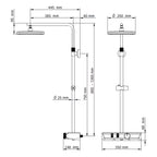 HSK AquaXPro 200 Thermostat mit Shower-Set - 25 cm - chrom