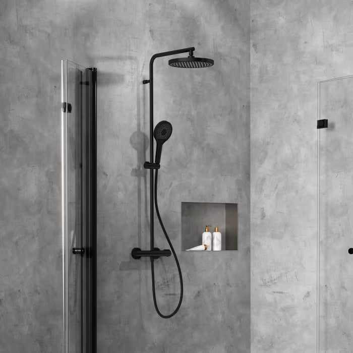 HSK RS Slim Thermostat mit Shower-Set - schwarz matt