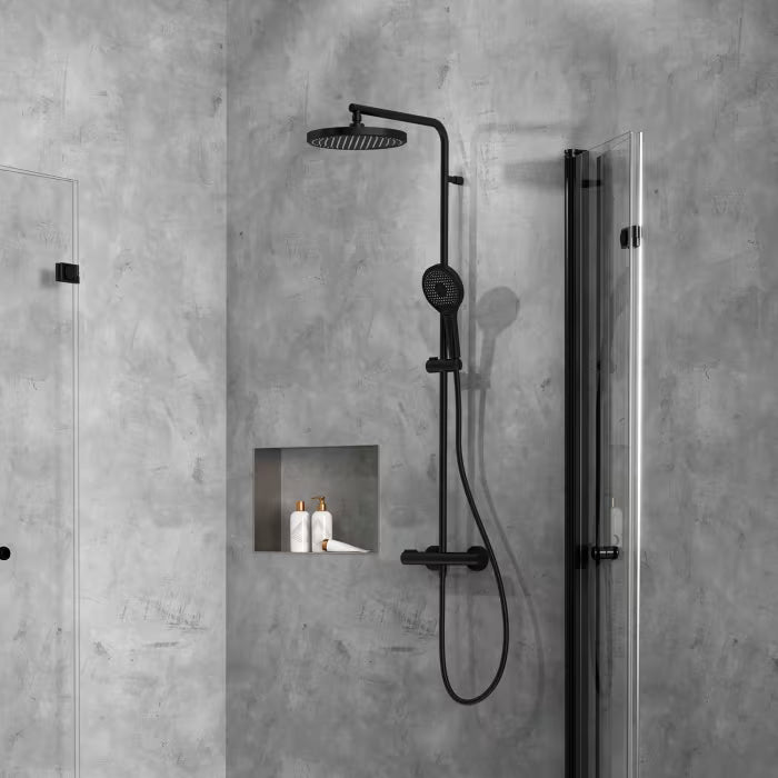 HSK RS Slim Thermostat mit Shower-Set - schwarz matt