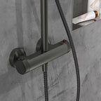 HSK AquaXPro 100 Thermostat mit Shower-Set 25 cm - gunmetal gebürstet