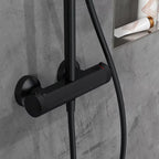 HSK AquaXPro 100 Thermostat mit Shower-Set 25 cm - schwarz matt