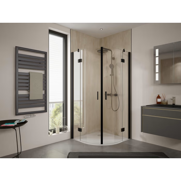 HSK AquaXPro 100 Thermostat mit Shower-Set 25 cm - gunmetal gebürstet
