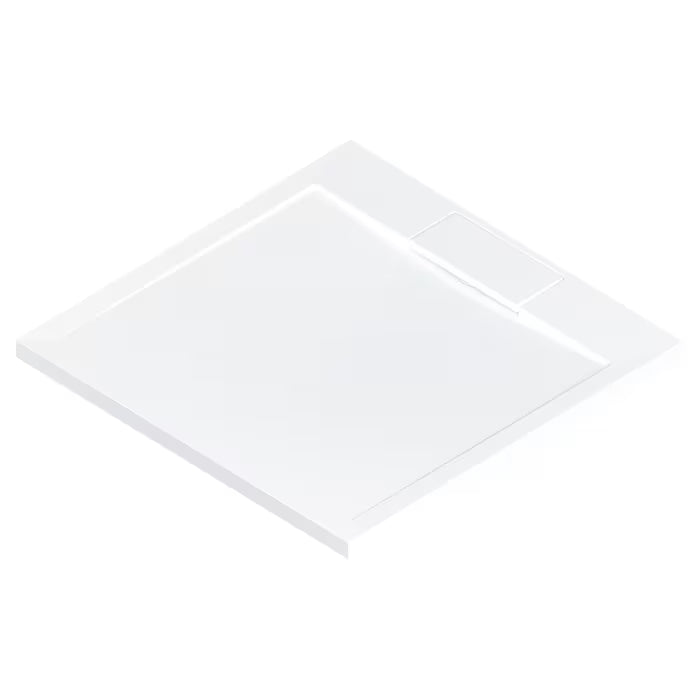 HSK Marmor-Polymer Duschwanne 120 x 120 cm superflach mit Randablauf und Antislip