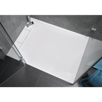 HSK Marmor-Polymer Duschwanne 80 x 100 cm superflach mit Randablauf