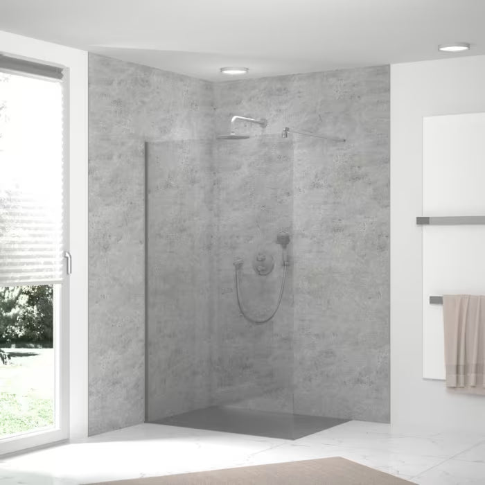 HSK RenoDeco Designplatte 100 x 255 cm - Feinstein - aschgrau - Strucktur
