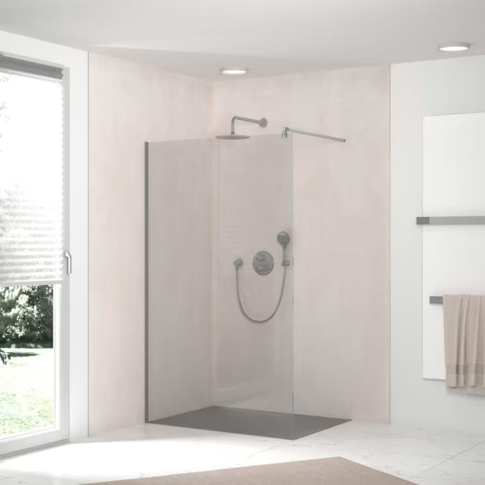 HSK RenoDeco Designplatte 100 x 210 cm - Feinputz - Greige - Struktur