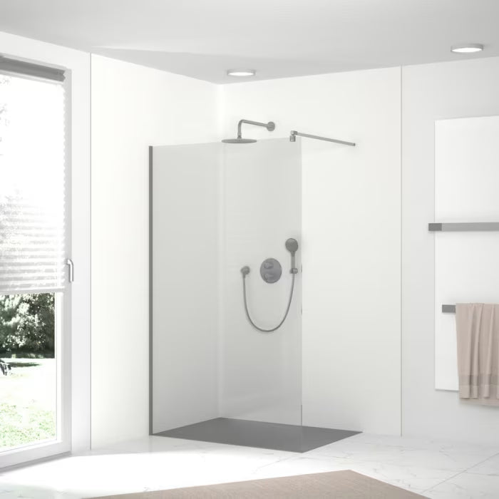 HSK RenoDeco Designplatte 100 x 210 cm - Feinstein - Stucco-Weiss - Struktur