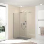HSK RenoDeco Designplatte 100 x 255 cm - Uni-Crema-Beige - Hochglanz